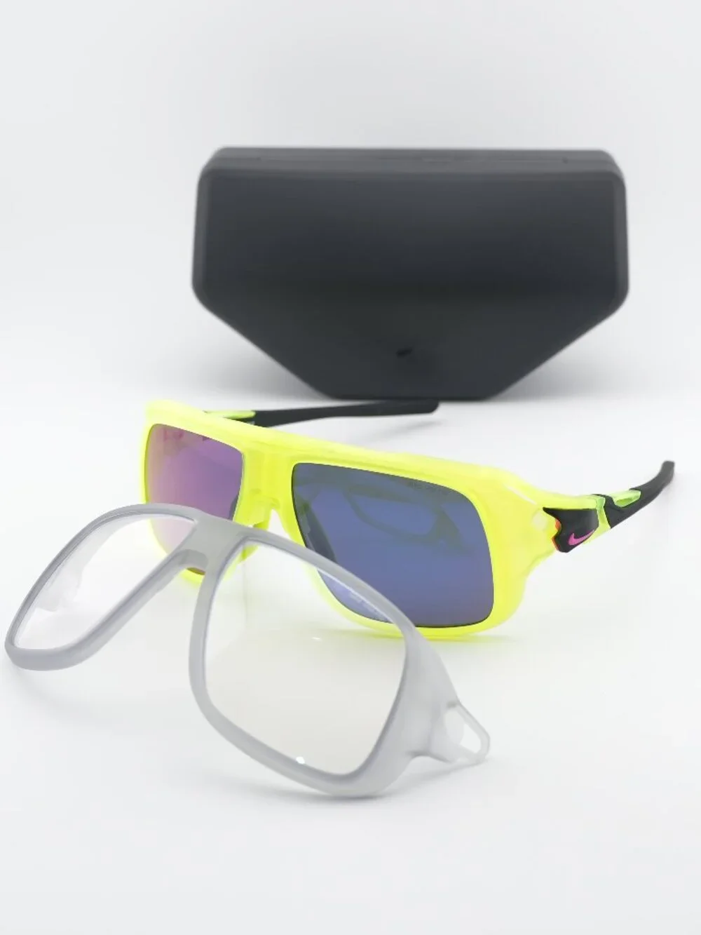 Nike FLYFREE SOAR EV24001 702 Square Sunglasses - Matte Volt